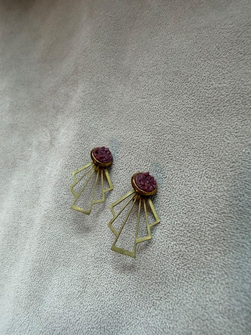 Earrings: Frank Lloyd Wright era 2 layers